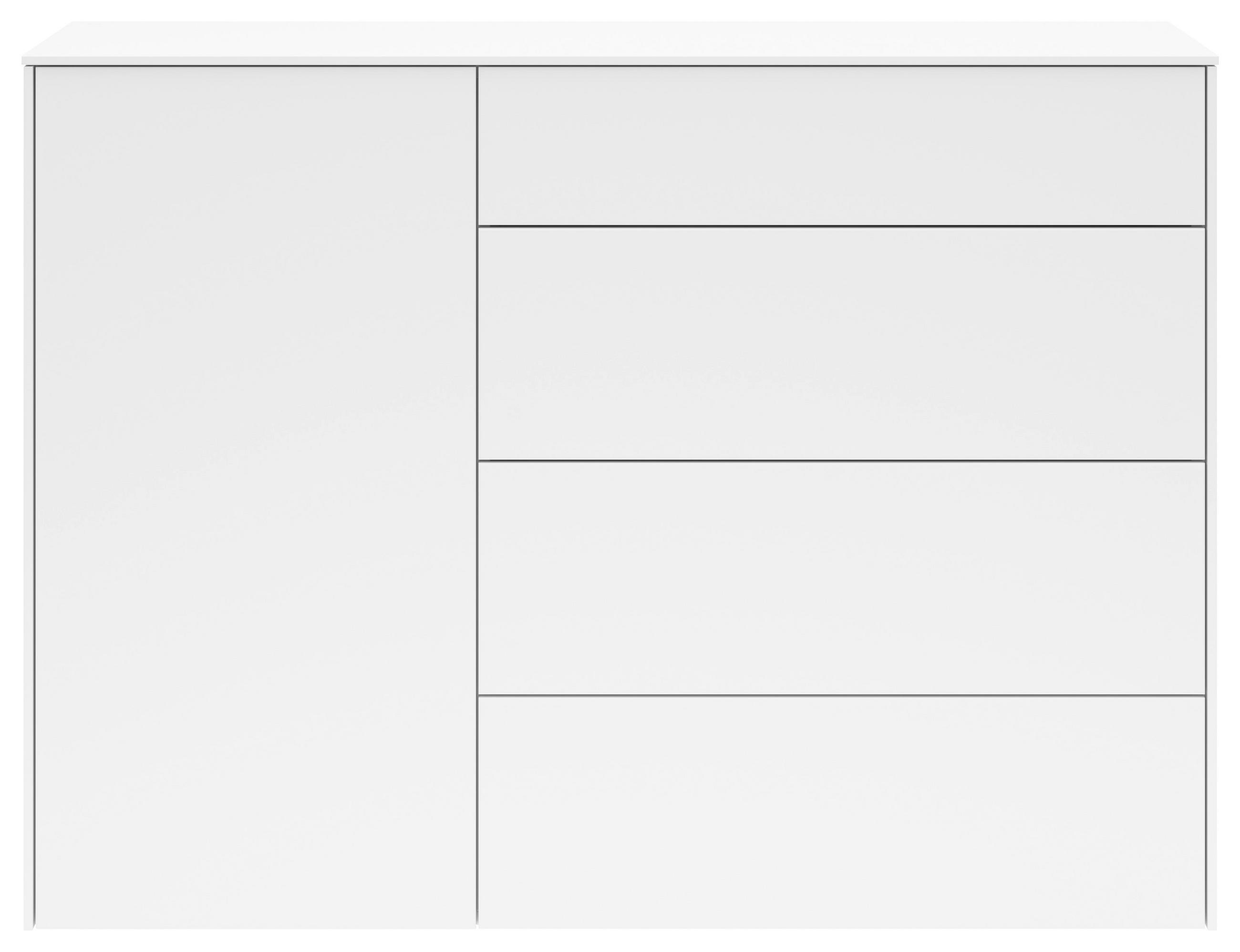 SIDEBOARD Riverside  in 131/97/42 cm  - Schwarz/Weiß, Design, Holzwerkstoff/Kunststoff (131/97/42cm) - SetOne by Musterring