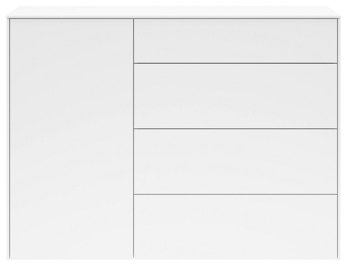 SIDEBOARD Riverside  in 131/97/42 cm  - Schwarz/Weiß, Design, Holzwerkstoff/Kunststoff (131/97/42cm) - SetOne by Musterring