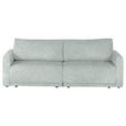 2,5-SITZER in Flachgewebe Hellgrau  - Hellgrau/Schwarz, Design, Kunststoff/Textil (240/70/125cm) - Xora