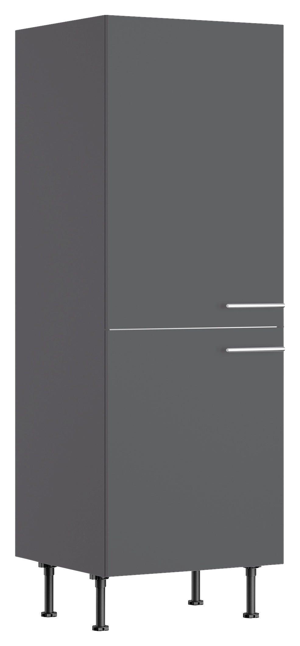 GERÄTEUMBAUSCHRANK 60/176,6/58,1 cm  in Anthrazit  - Edelstahlfarben/Anthrazit, Basics, Holzwerkstoff/Metall (60/176,6/58,1cm) - Optifit