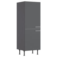 GERÄTEUMBAUSCHRANK 60/176,6/58,1 cm  in Anthrazit  - Edelstahlfarben/Anthrazit, Basics, Holzwerkstoff/Metall (60/176,6/58,1cm) - Optifit