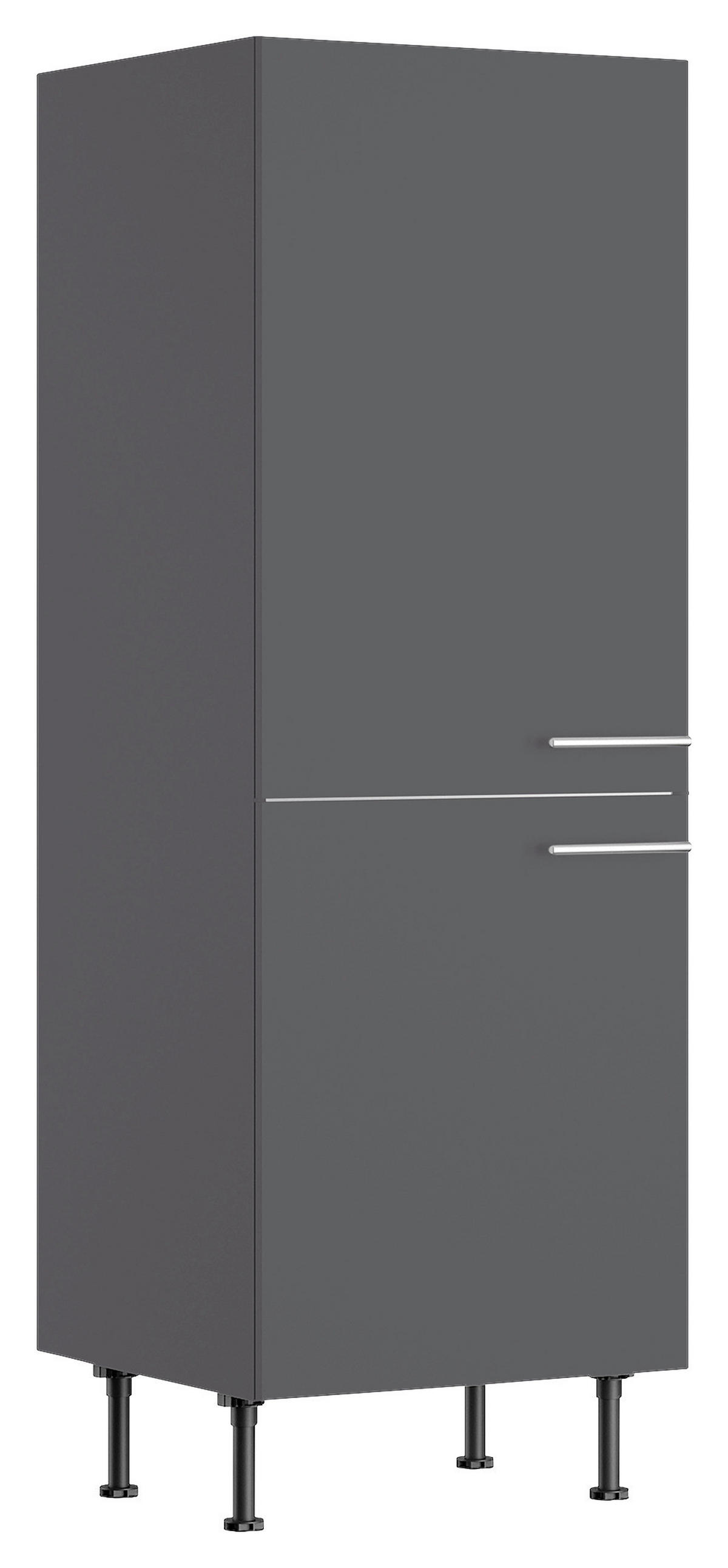 GERÄTEUMBAUSCHRANK 60/176,6/58,1 cm  in Anthrazit  - Edelstahlfarben/Anthrazit, Basics, Holzwerkstoff/Metall (60/176,6/58,1cm) - Optifit
