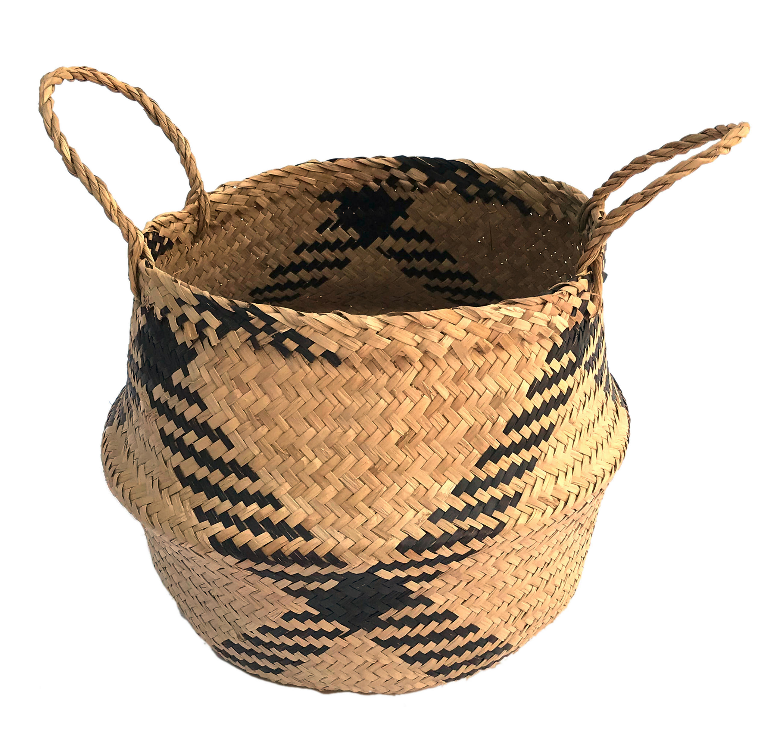 REGALKORB  35/32 cm - Schwarz/Naturfarben, Trend, Naturmaterialien/Papier (35/32cm) - Landscape