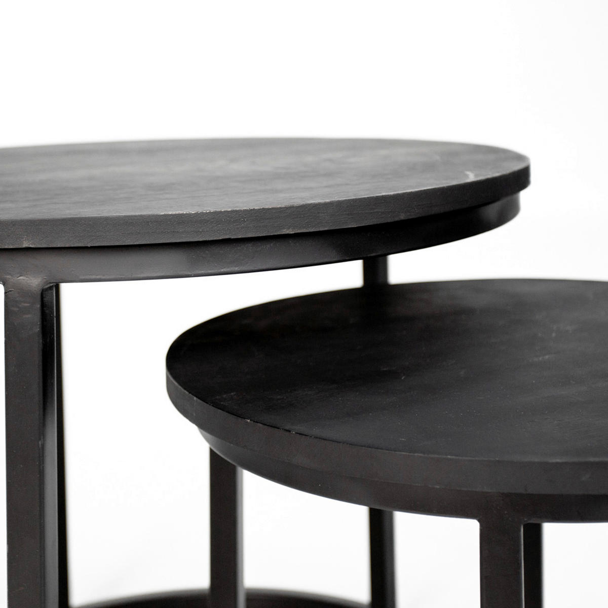 COUCHTISCH in Holz, Metall  - Schwarz, KONVENTIONELL, Holz/Metall (53/53/53cm) - MID.YOU
