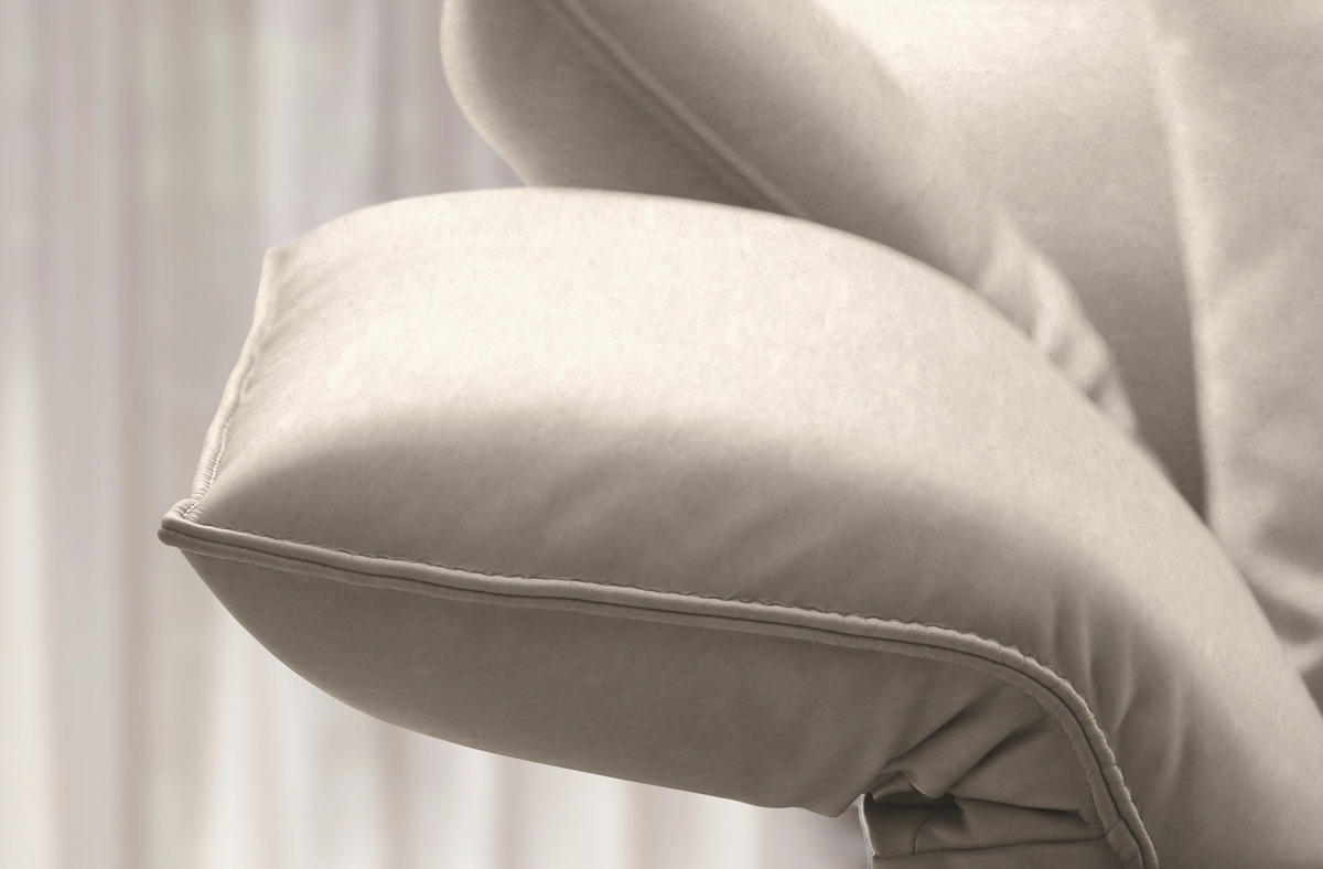 ECKSOFA Echtleder Beige  - Anthrazit/Beige, Design, Leder/Metall (230/290cm) - Johann Jakob