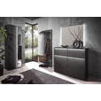 GARDEROBE 4-teilig  in 235/196/39 cm  - Anthrazit, Design, Glas/Holz (235/196/39cm) - Johann Jakob