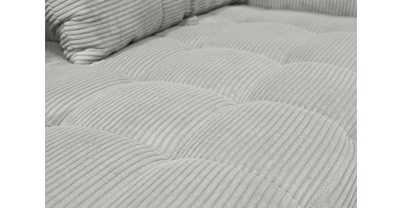 BIGSOFA  in Cord Hellgrau  - Hellgrau/Schwarz, KONVENTIONELL, Textil/Metall (246/100/116cm) - Carryhome
