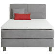 BOXSPRINGBETT 120/200 cm  in Grau  - Silberfarben/Grau, Design, Textil (120/200cm) - Xora