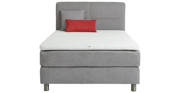 BOXSPRINGBETT 120/200 cm  in Grau  - Silberfarben/Grau, Design, Textil (120/200cm) - Xora