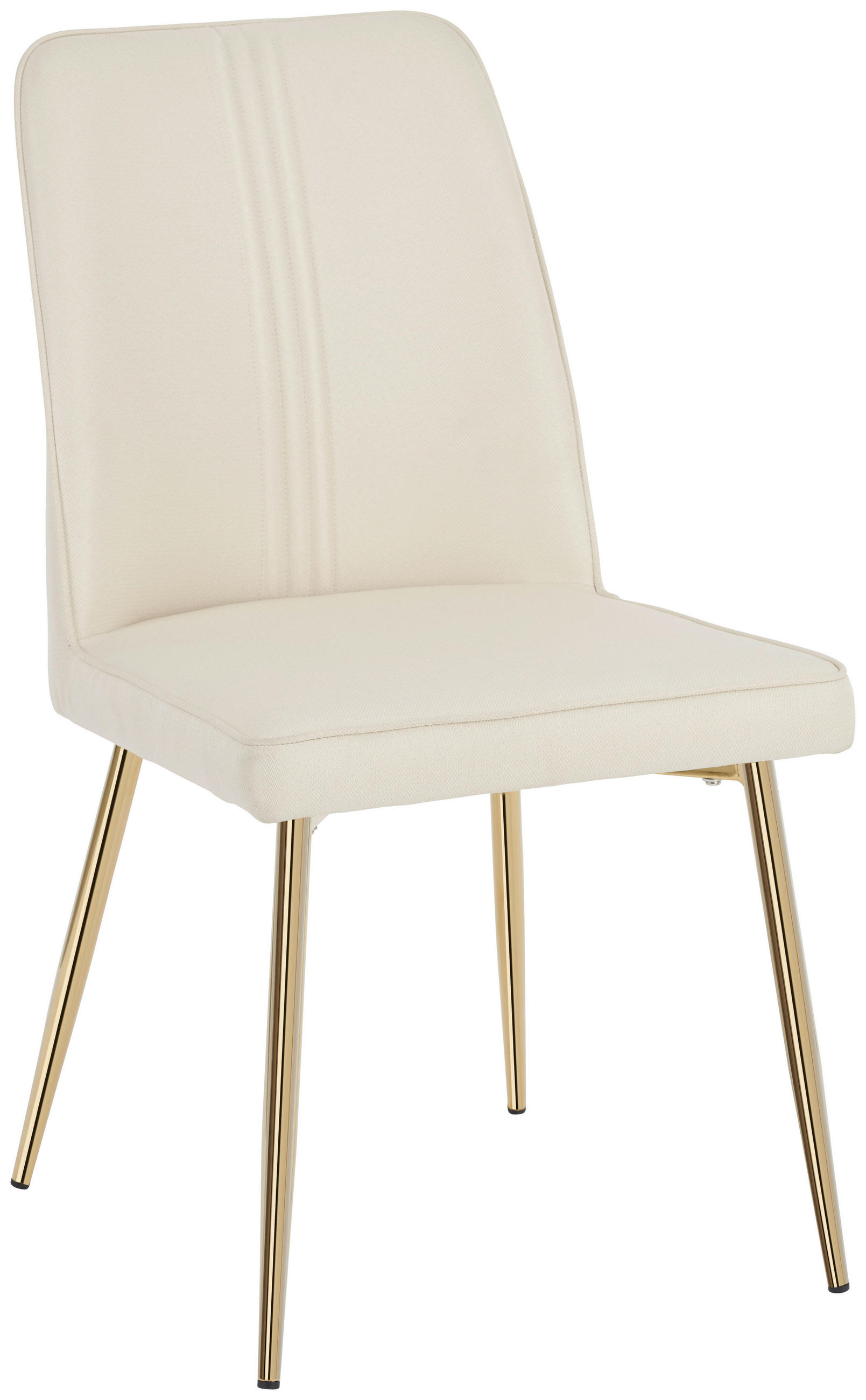 STUHL  in Eisen Webstoff Metall, Textil  - Beige/Goldfarben, MODERN, Textil/Metall (50/88/61cm) - Livetastic