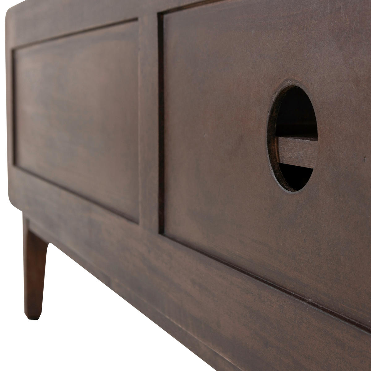 LOWBOARD Liya 200/50/35 cm 1 Schublade(n) stehend  - Dunkelbraun/Braun, Design, Holz (200/50/35cm) - Livetastic