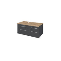 WASCHTISCHUNTERSCHRANK  - Alufarben/Grau, KONVENTIONELL, Holzwerkstoff/Metall (90/41/47cm) - Xora