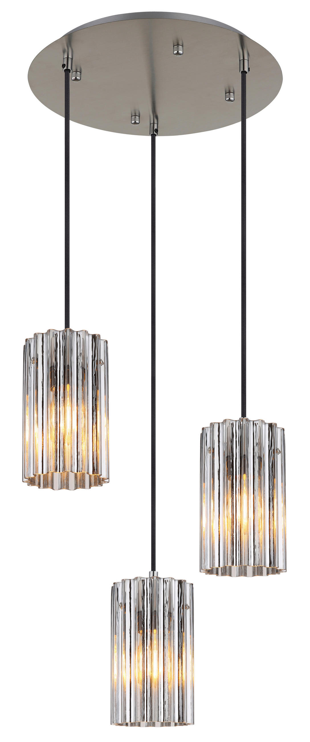 HÄNGELEUCHTE 38,5/120 cm    - Klar/Schwarz, Design, Glas/Kunststoff (38,5/120cm) - Globo