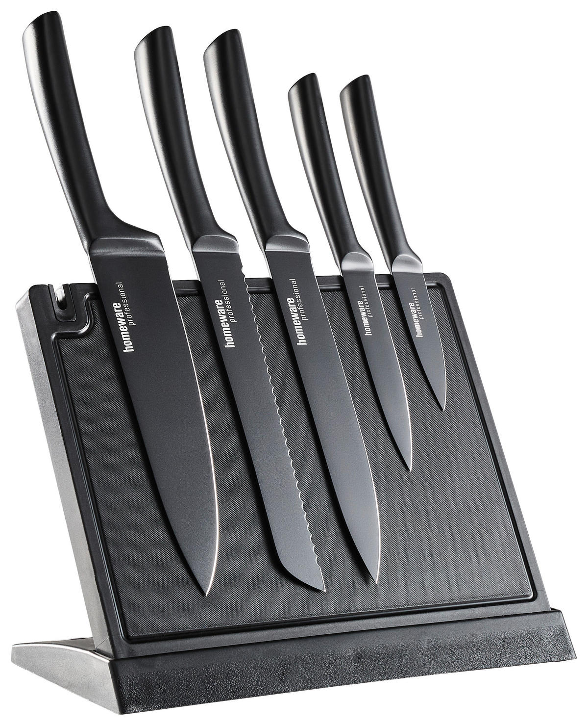 MESSERBLOCK  - Schwarz, Basics, Kunststoff/Metall (27/20/13,5cm) - Homeware Profession.