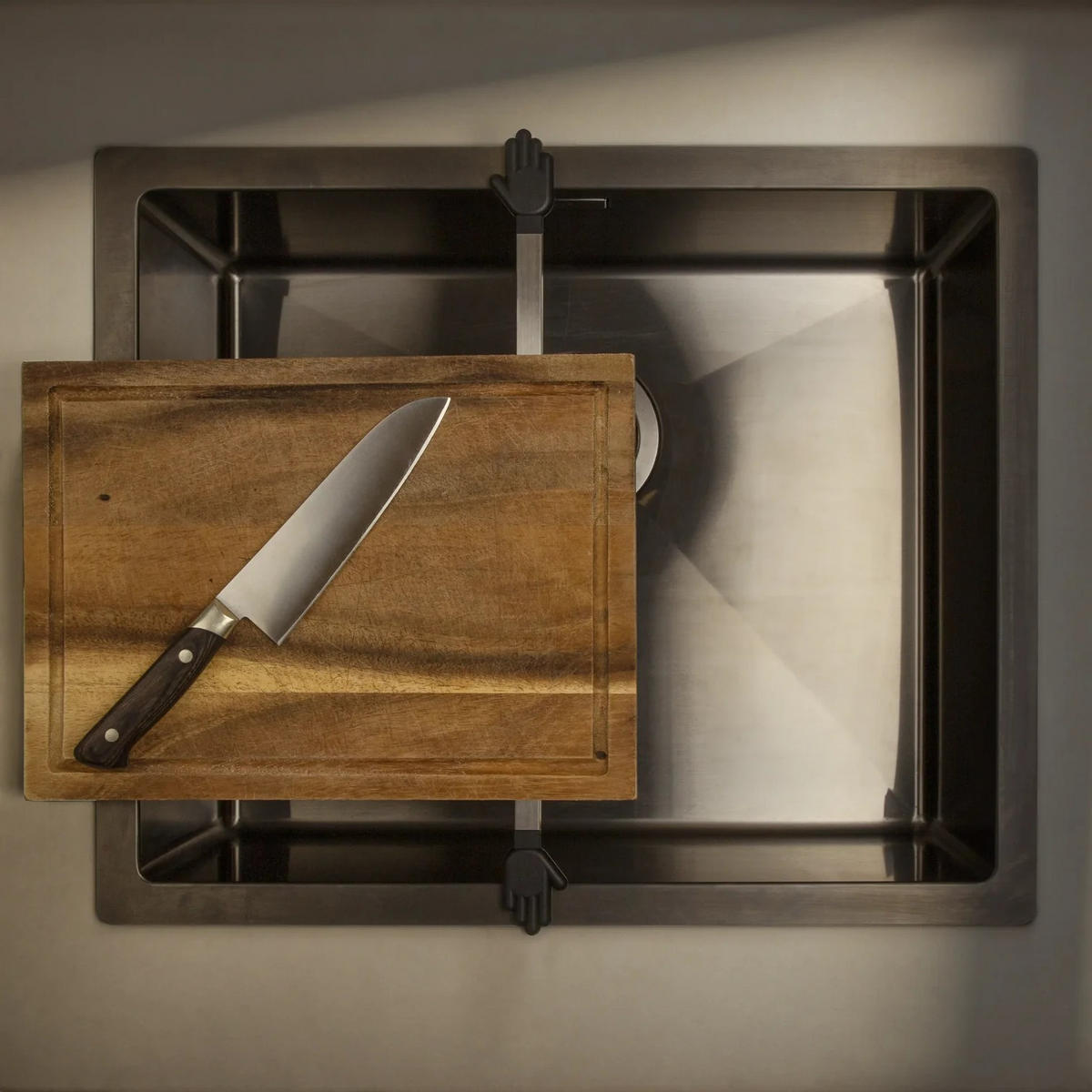 KÜCHENUTENSILIENHALTER - Edelstahlfarben, Basics, Metall (52cm) - HAPPY SINKS