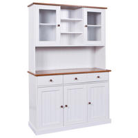 BUFFET 131/191/45 cm  in Weiß  - Weiß/Braun, LIFESTYLE, Holz (131/191/45cm) - MID.YOU
