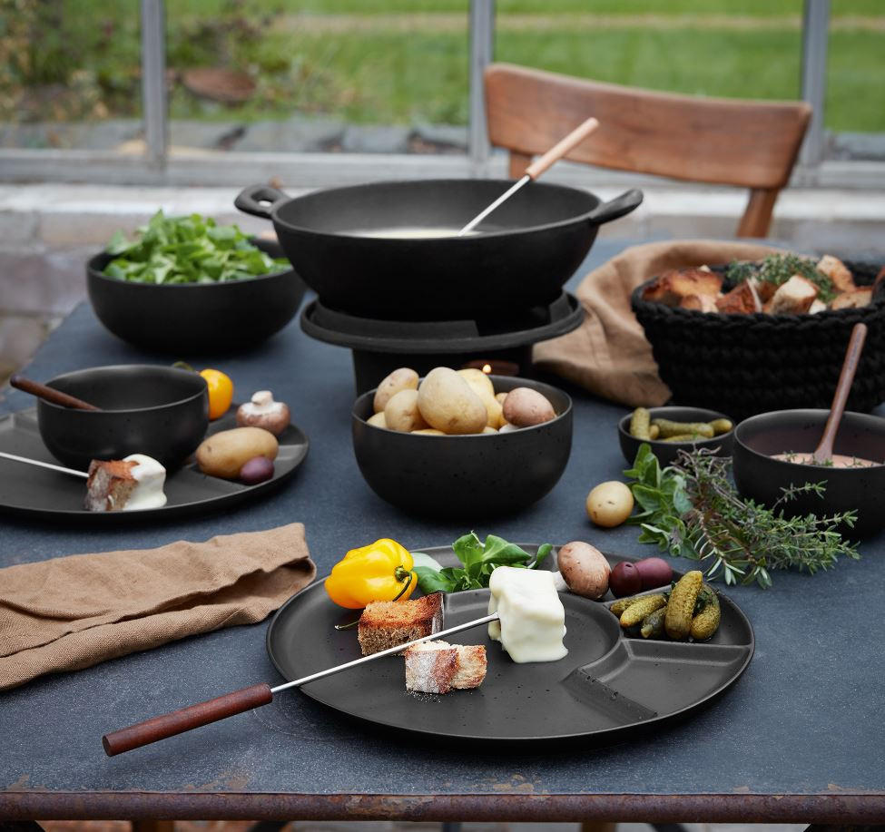 FONDUETELLER Schwarz 24,2 cm COPPA KURO  - Schwarz, Design, Keramik (24,2cm) - ASA