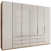 FALTTÜRENSCHRANK in Champagner, Eiche Bianco  - Schieferfarben/Eiche Bianco, Konventionell, Glas/Holzwerkstoff (300/216/58cm) - Dieter Knoll