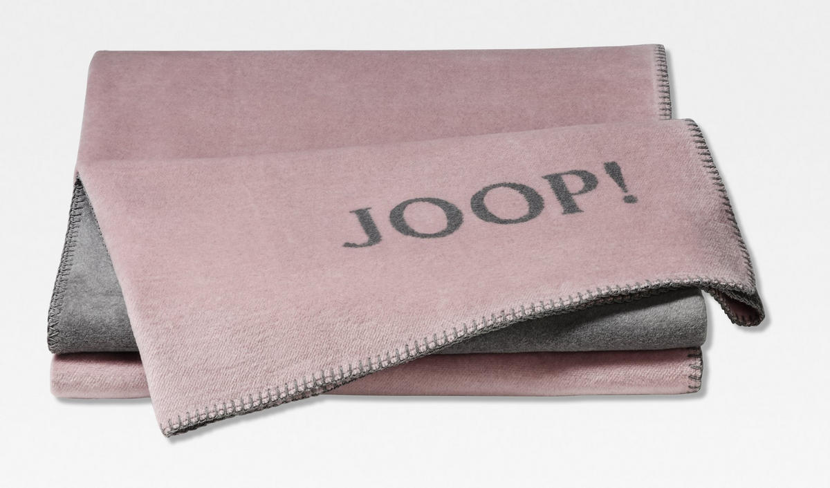 WOHNDECKE Uni Doubleface 150/200 cm  - Graphitfarben/Rosa, Basics, Textil (150/200cm) - Joop!