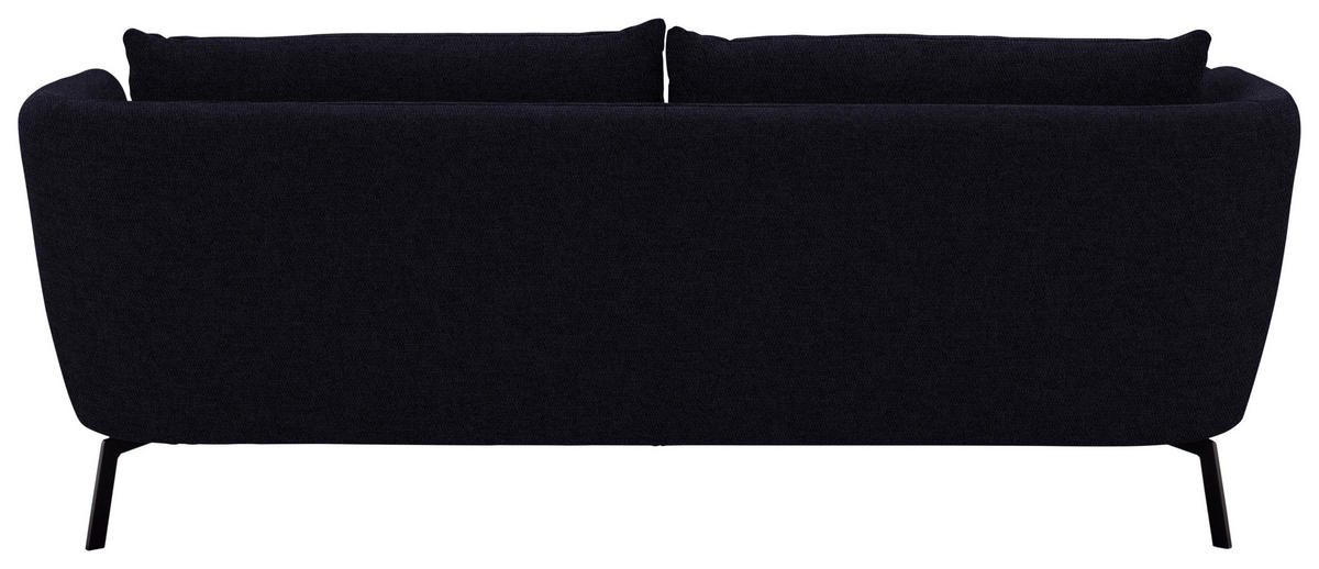 3-SITZER-SOFA Flachgewebe Anthrazit  - Anthrazit/Schwarz, Design, Textil/Metall (210/71/91cm) - Schöner Wohnen