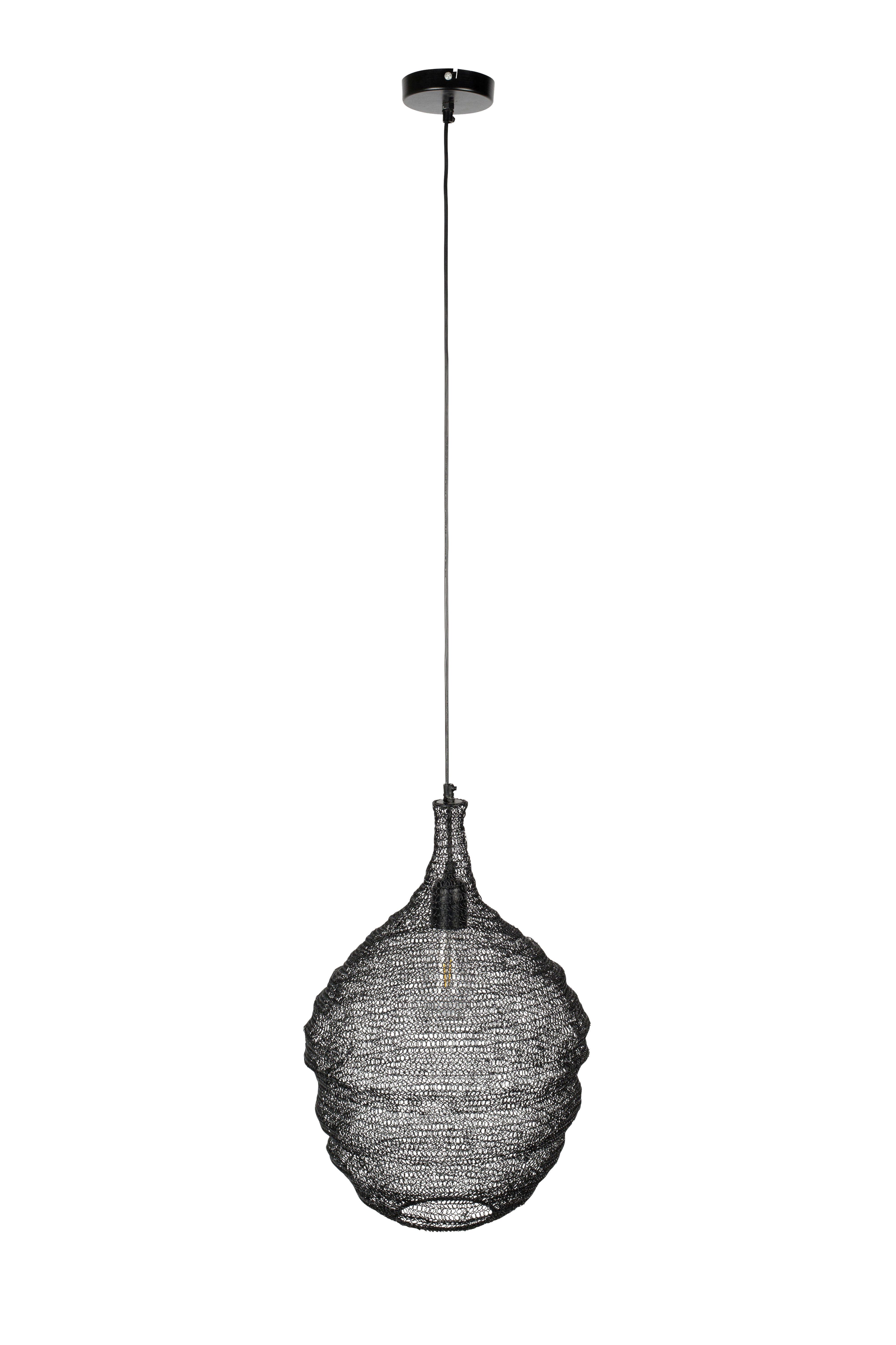 HÄNGELEUCHTE LENA  - Schwarz, Design, Metall (37/155cm) - Zuiver