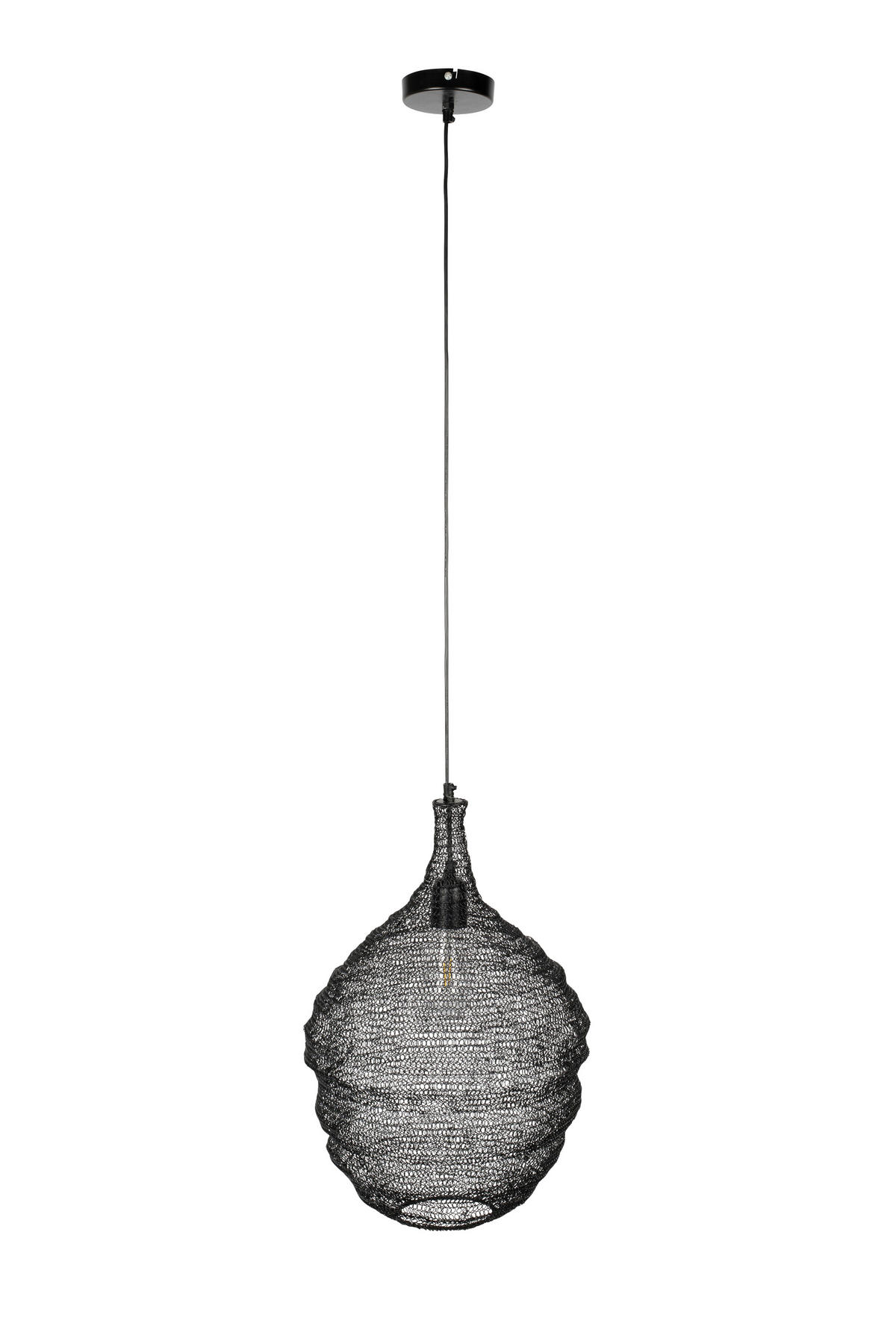 HÄNGELEUCHTE 37/155 cm  - Schwarz, Design, Metall (37/155cm) - Zuiver