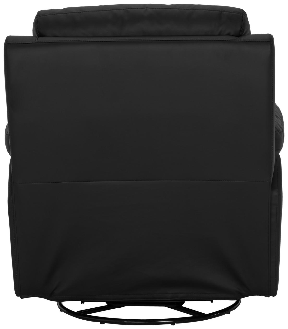 RELAXSESSEL Lederlook    - Schwarz, KONVENTIONELL, Textil/Metall (90/102/76/101/163cm) - Livetastic
