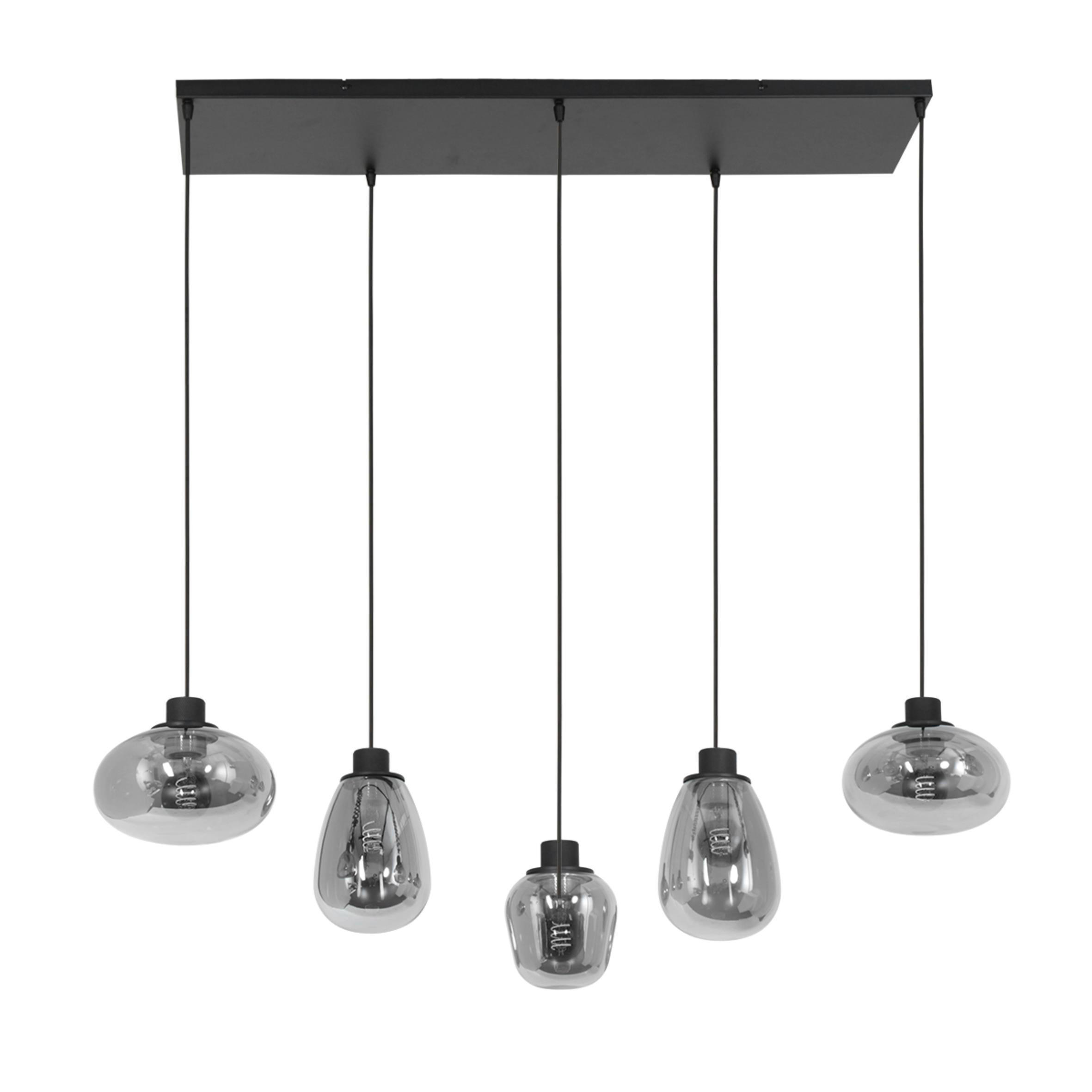 PENDELLEUCHTE 30/200/100 cm  - Schwarz, Trend, Glas/Metall (30/200/100cm)