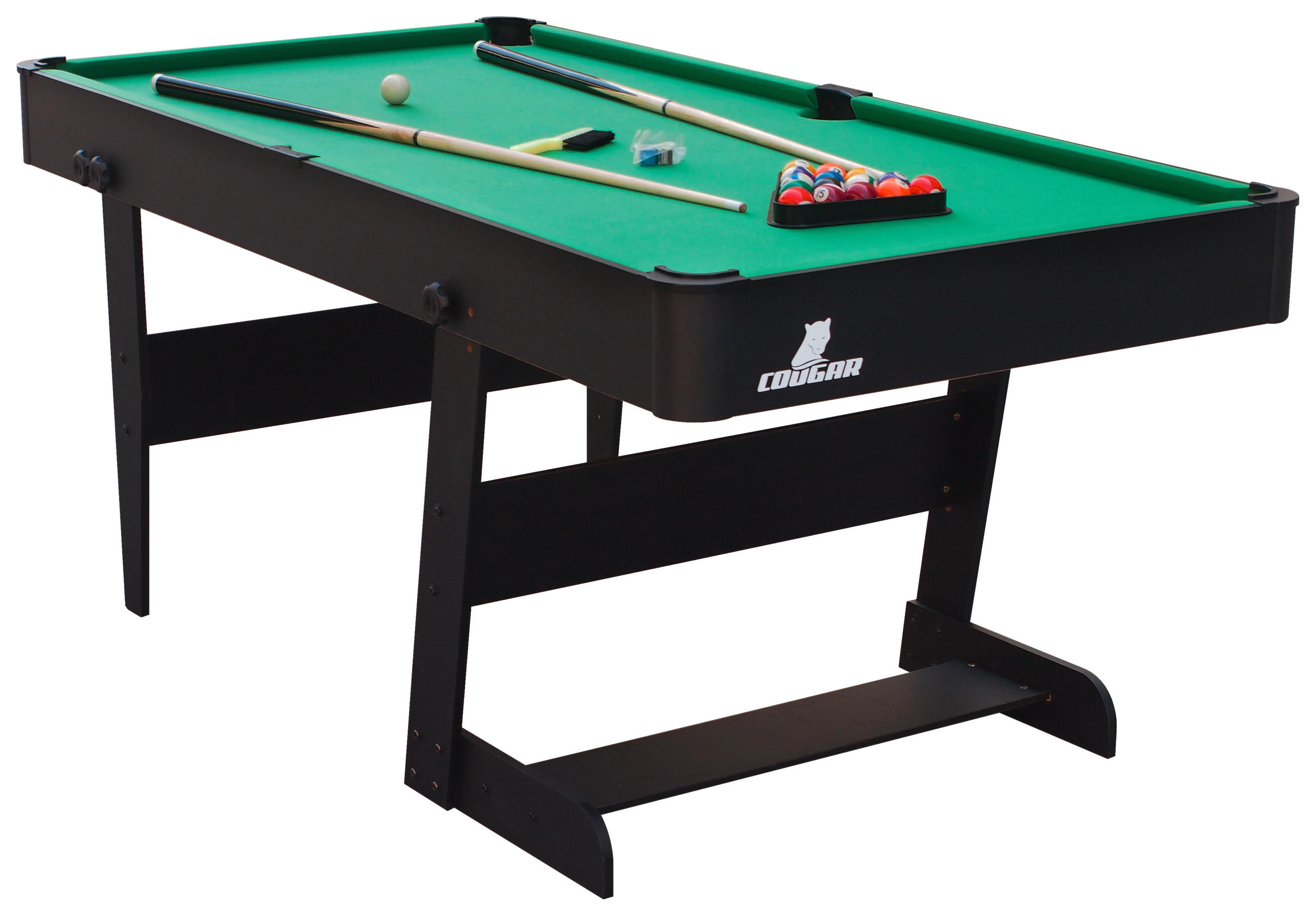 XXXLutz Billardtisch Cougar Hustle L Grün, Schwarz 79x76x152 cm