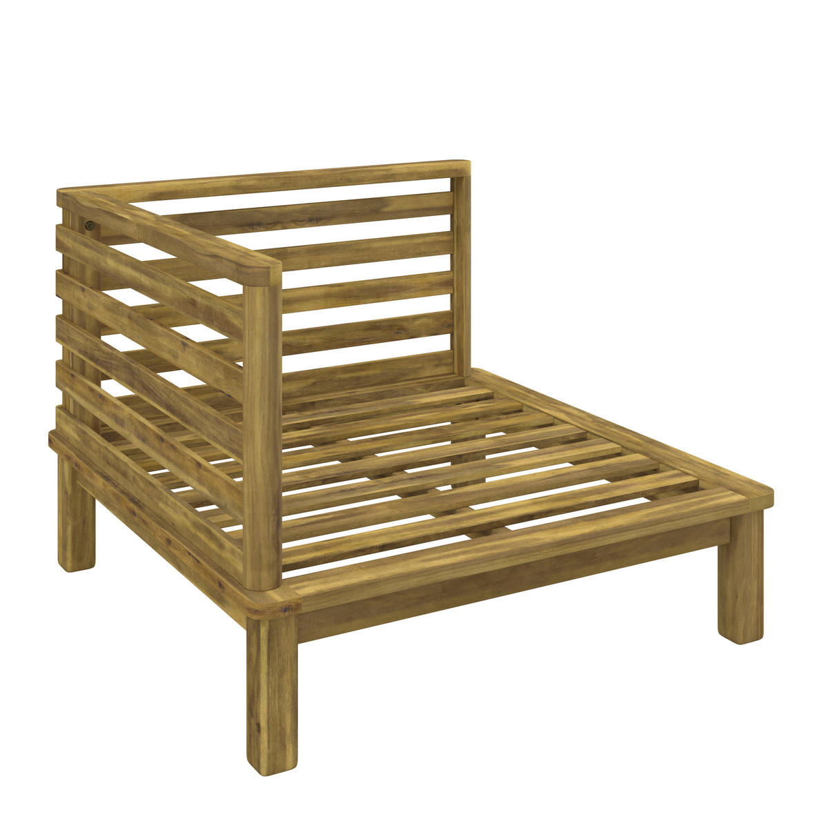 LOUNGEECKTEIL - Greige/Akaziefarben, Natur, Holz (75/59/75cm) - Ambia Garden