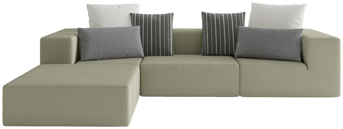 LOUNGESOFA  - Multicolor/Weiß, Design, Textil (220/330cm) - Livetastic