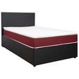 BOXBETT 120/200 cm  in Rot, Schwarz  - Rot/Schwarz, KONVENTIONELL, Holz/Holzwerkstoff (120/200cm) - Carryhome