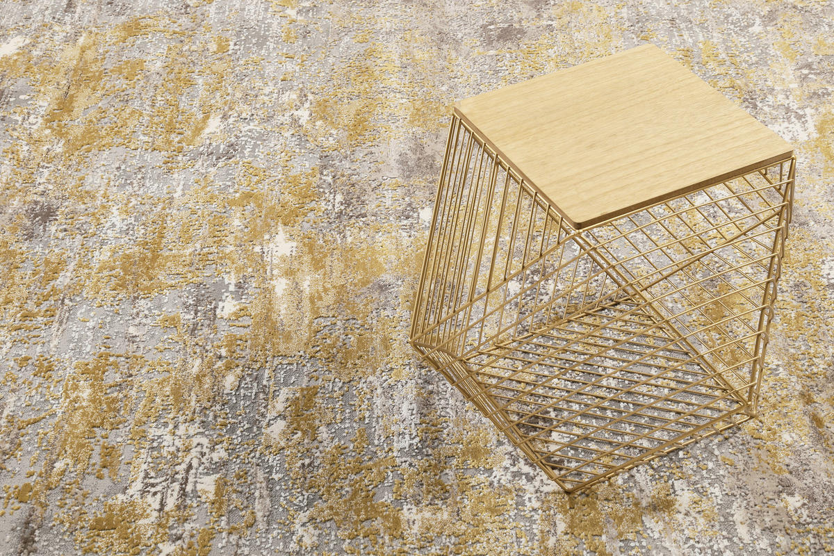 WEBTEPPICH 80/150 cm Vintage Feels Grau, Goldfarben, Dunkelgrau rechteckig  - Dunkelgrau/Goldfarben, Design, Textil (80/150cm) - Esprit