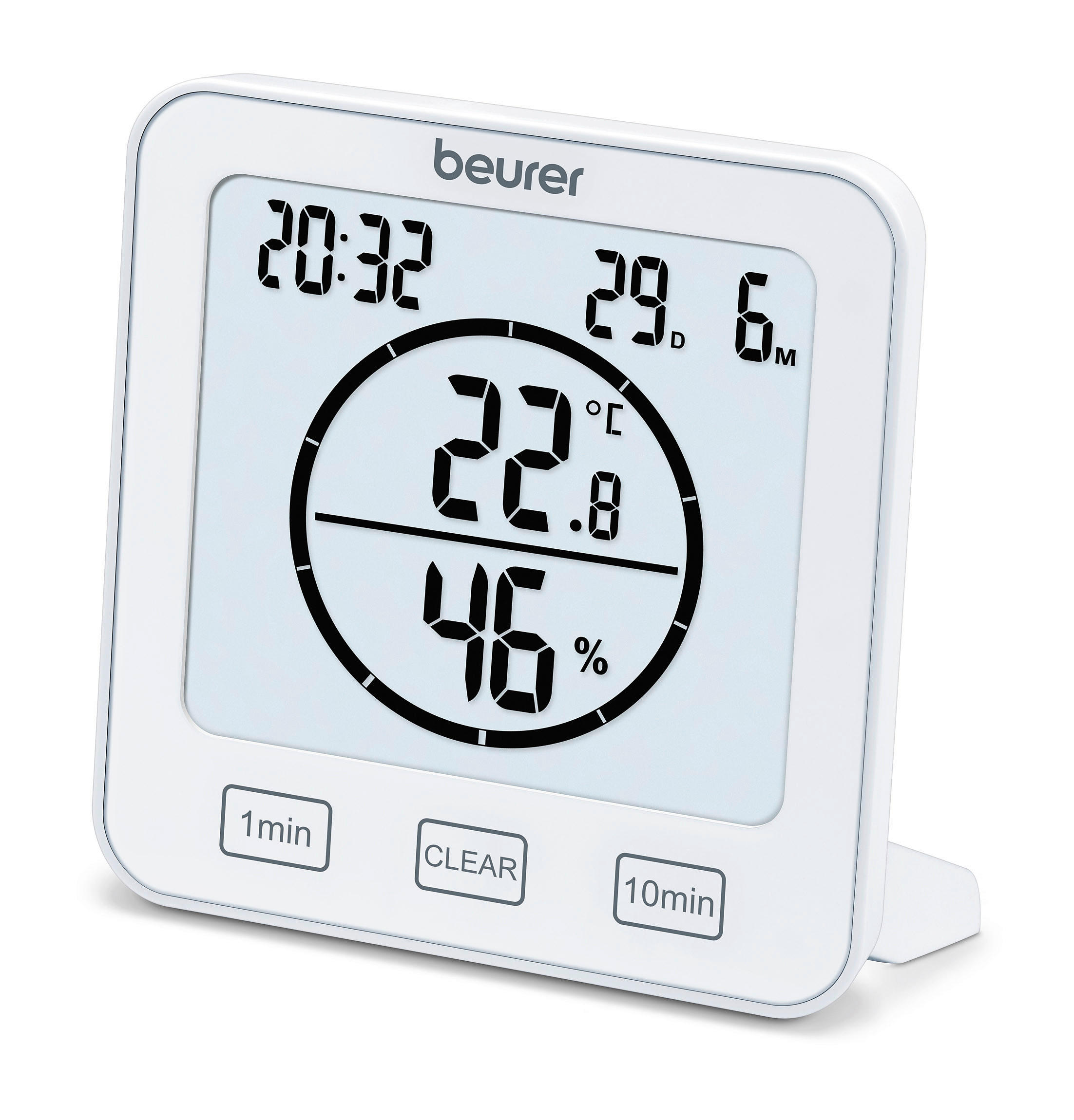 Thermo-Hygrometer Thermo-Hygrometer - Raumklimakontrolle Weiß 10,6/10,9/2,9 cm  - Weiß, Basics, Kunststoff (10,6/10,9/2,9cm) - Beurer