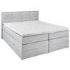 BOXSPRINGBETT 180/200 cm  in Greige  - Greige/Schwarz, KONVENTIONELL, Kunststoff/Textil (180/200cm) - Carryhome