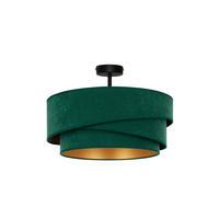 DECKENLEUCHTE Kobo 45/24 cm   - Waldgrün, Design, Textil (45/24cm)