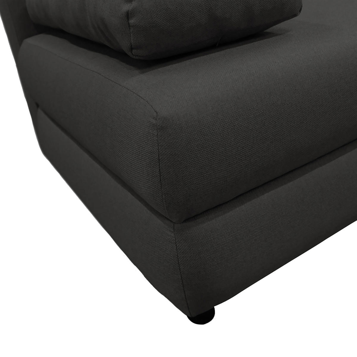 KANAPÉÁGY antracit  - fekete/antracit, Design, műanyag/textil (200/88/87cm) - P & B