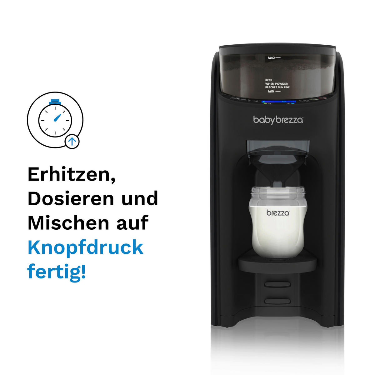 BABYNAHRUNGSZUBEREITER Formula Pro Advanced  - Schwarz, Basics (18,9/38,6/29,6cm) - Baby Brezza