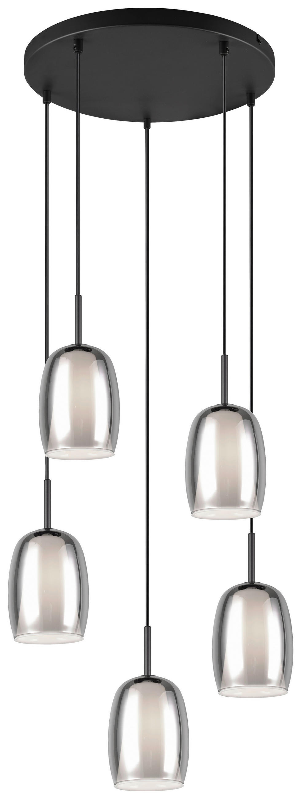 VISEČA SVETILKA  Barret      48/150 cm      E14 - črna/bela, Trend, kovina/steklo (48/150cm)