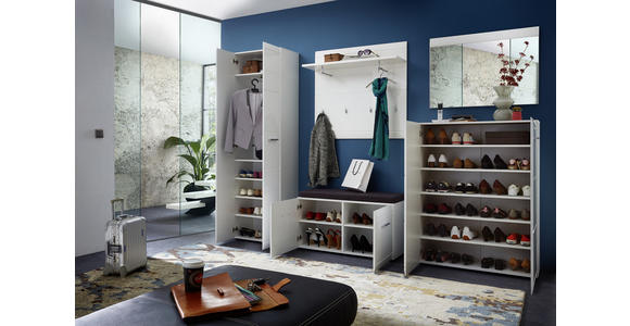 SCHUHSCHRANK 89,1/119,4/35,7 cm - Silberfarben/Schwarz, Design, Holzwerkstoff/Kunststoff (89,1/119,4/35,7cm) - Carryhome