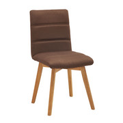 Stuhl in Holz, Textil Braun - Eichefarben/Braun, KONVENTIONELL, Holz/Textil (48/88/59cm) - Carryhome