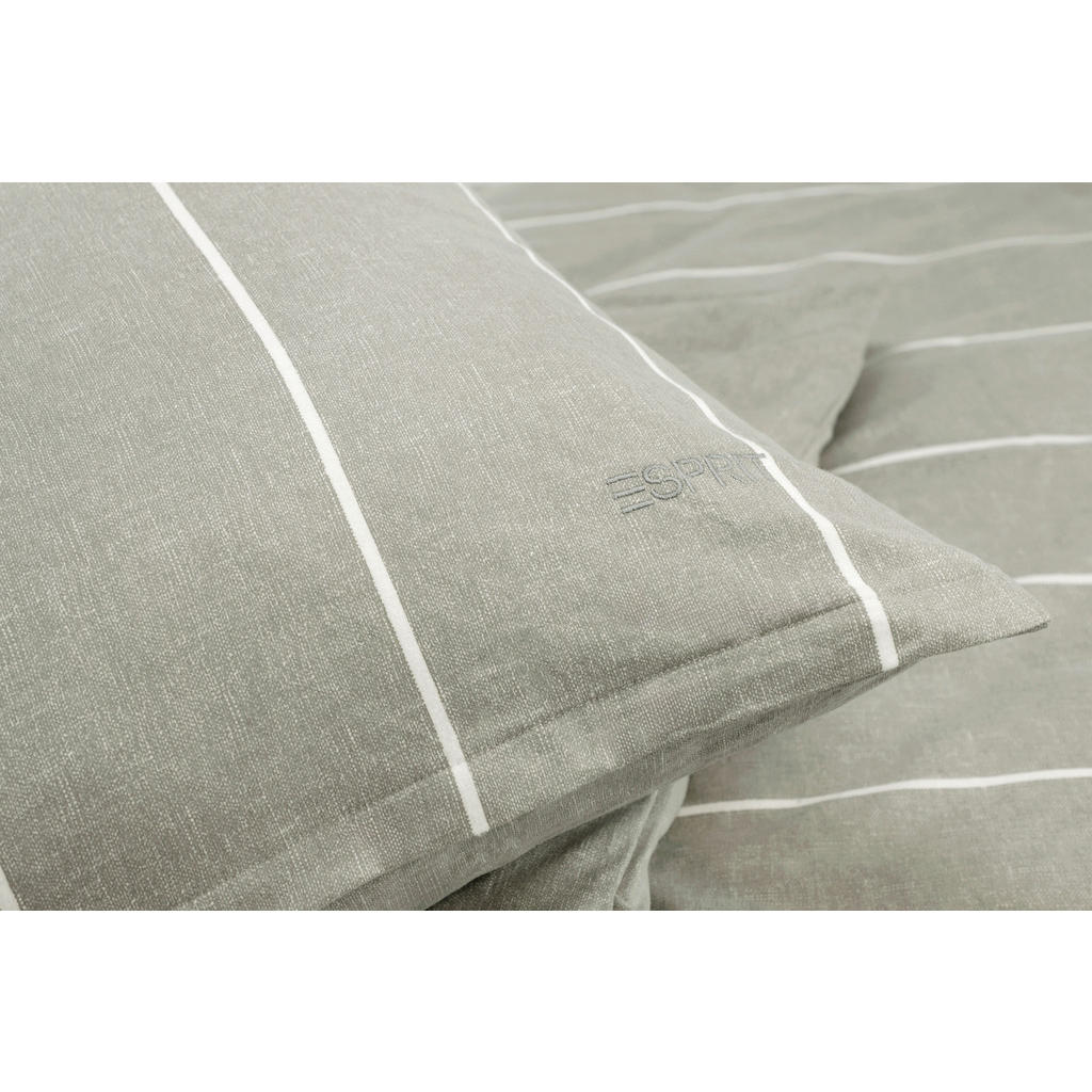 Thumbnail - Esprit Wendebettwäsche E-HarpStripe-F, Grau, Hellgrau, Textil, Streifen, 135x200 cm, Oeko-Tex® Standard 100, BCI (Better...
