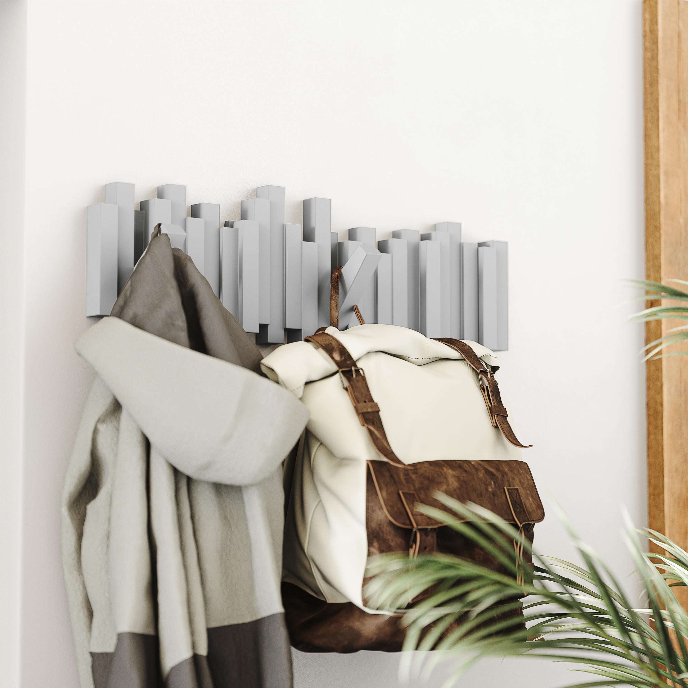 GARDEROBENLEISTE in Grau - Grau, Design, Kunststoff (49/18/3cm) - Umbra