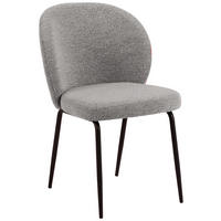 STUHL   Bouclé  - Schwarz/Grau, MODERN, Textil/Metall (52/82/57,5cm) - MID.YOU