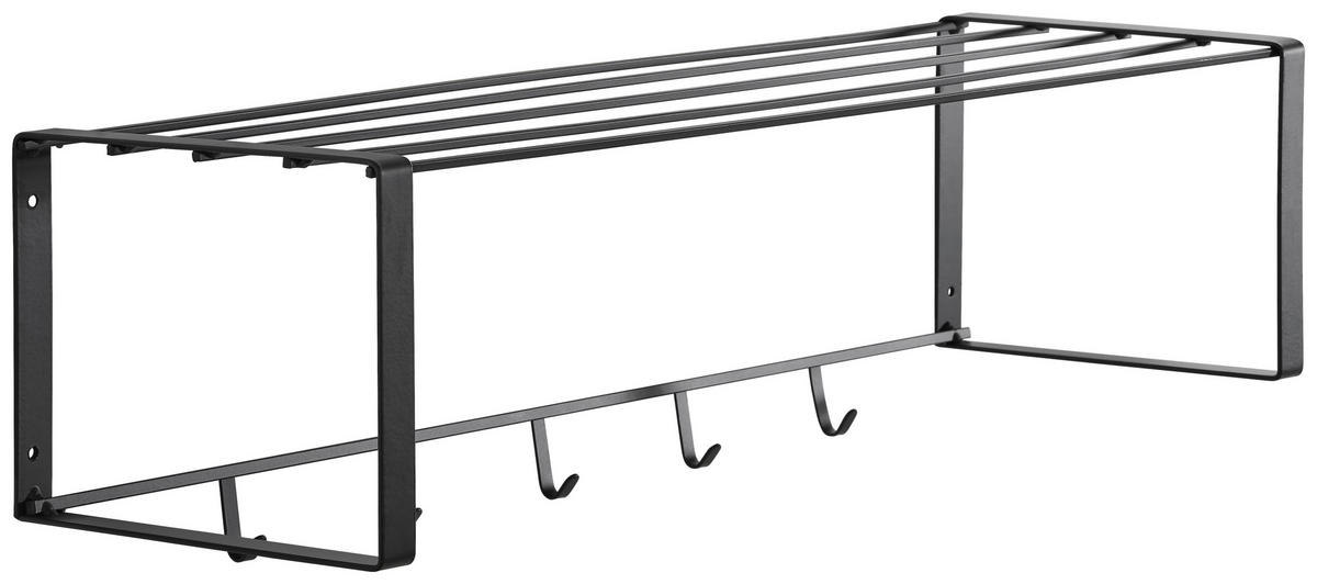 GARDEROBENPANEEL  in 80/23/25 cm  - Schwarz, Trend, Metall (80/23/25cm) - Carryhome