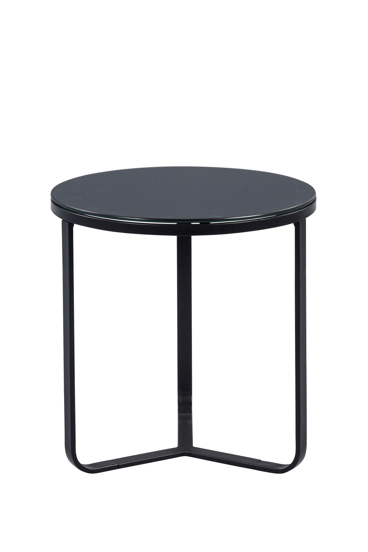 COUCHTISCH in Metall 50/50/50 cm  - Schwarz, Design, Glas/Metall (50/50/50cm) - Xora