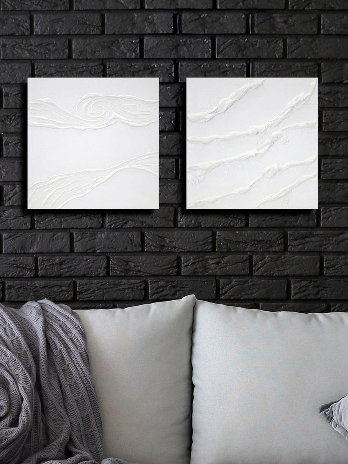 ÖLGEMÄLDE Abstraktes 30/30 cm  - Multicolor, LIFESTYLE, Holzwerkstoff/Textil (30/30cm) - Monee