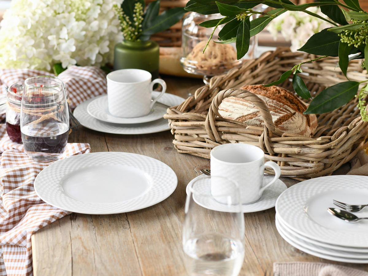 KAFFEESERVICE POLO 18-teilig  - Weiß, Basics, Keramik - Creatable