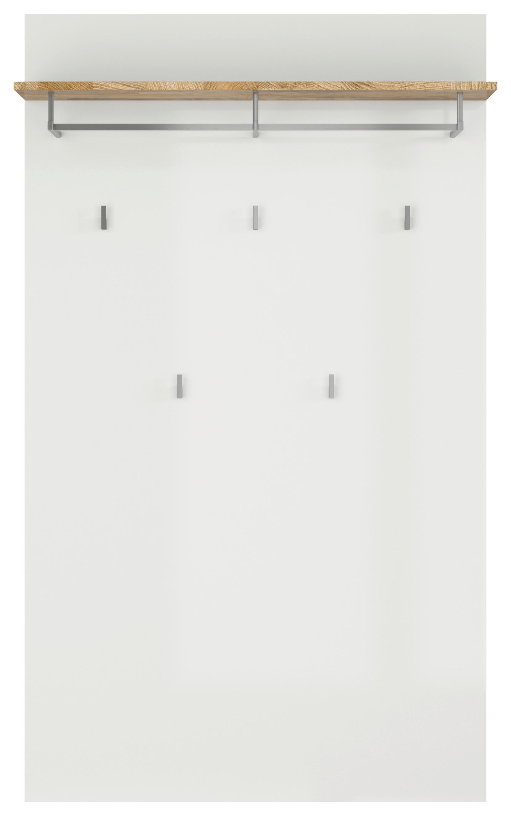 GARDEROBNI PANEL - bela, Basics, leseni material (88/150/28,5cm) - Livetastic