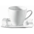 ESPRESSOTASSE MIT UNTERTASSE Swing 100 ml  - Weiß, KONVENTIONELL, Keramik (6,9/5,5cm) - Novel
